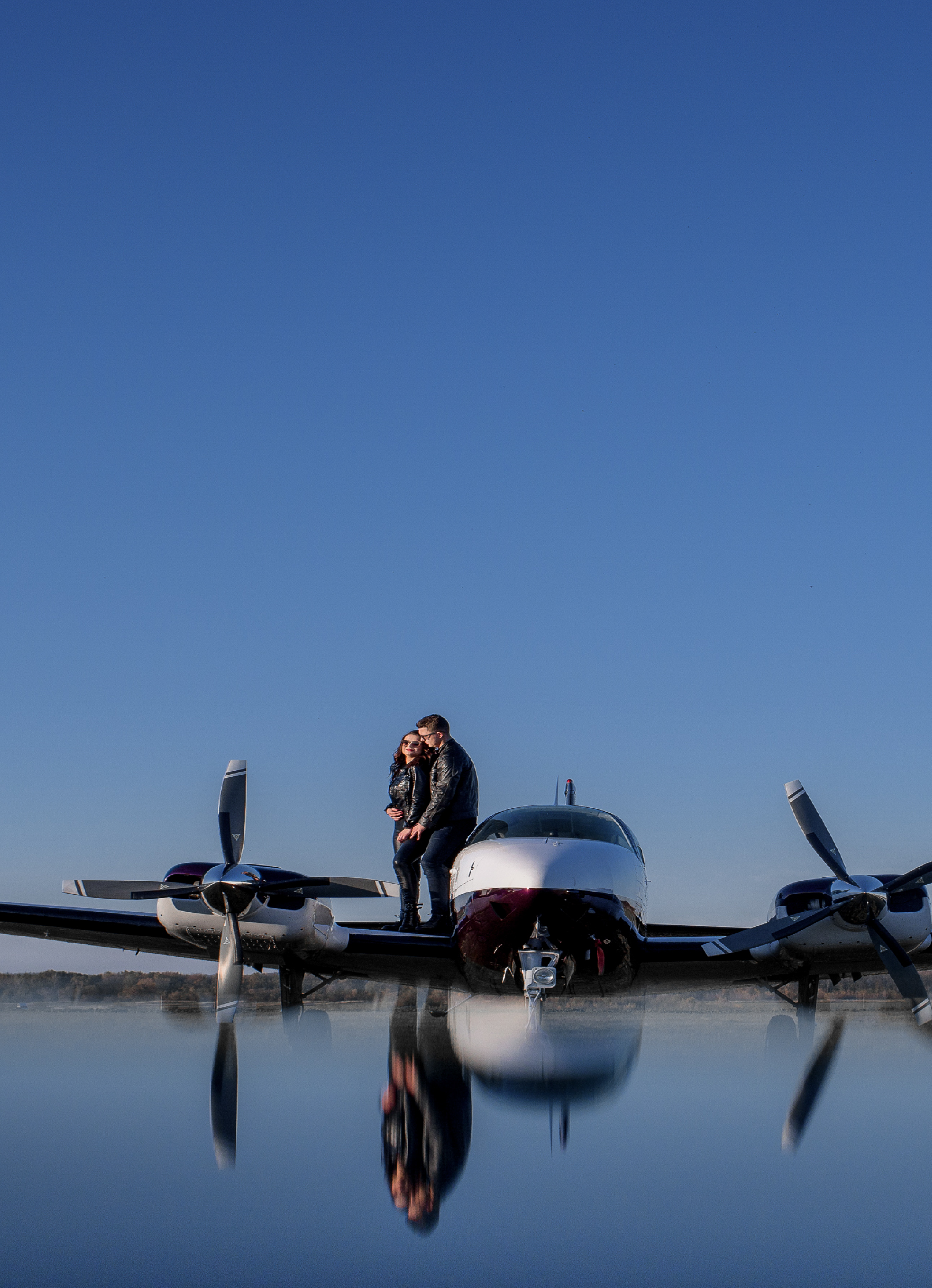 Passengers beside an aircraft at the airport